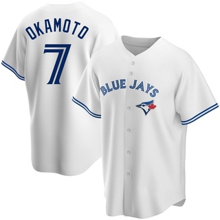 Replica Kazuma Okamoto Men's Toronto Blue Jays Home Jersey - White