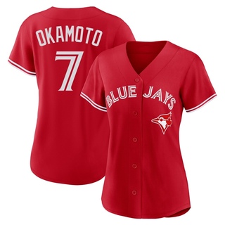 Replica Kazuma Okamoto Women's Toronto Blue Jays Canada Day Jersey - Red