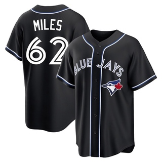 Replica Spencer Miles Men's Toronto Blue Jays Fashion Out Jersey - Black