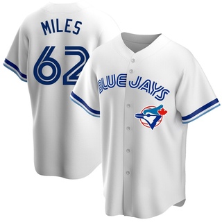 Replica Spencer Miles Men's Toronto Blue Jays Home Cooperstown Collection Jersey - White