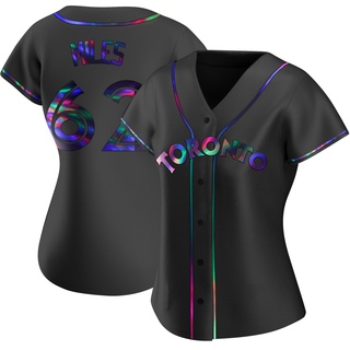 Replica Spencer Miles Women's Toronto Blue Jays Alternate Jersey - Black Holographic