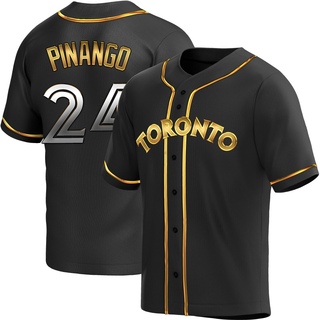Replica Yohendrick Pinango Men's Toronto Blue Jays Alternate Jersey - Black Golden