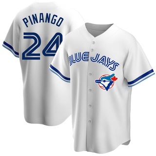 Replica Yohendrick Pinango Men's Toronto Blue Jays Home Cooperstown Collection Jersey - White